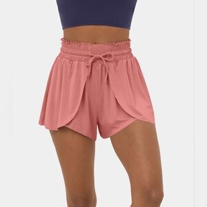 👝HALARA Frill HighWaisted Elastic Waistband Flowy Stacked Casual Shorts 3"Small